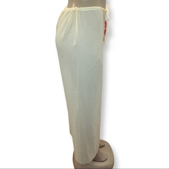 Zuliana Size Medium Baby Yellow Sheer Waist Tie Beach Pants. Made in USA. New - Picture 2 of 5